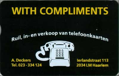 Deckers Telefoonkaart verzamelaar