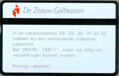 De Zeeuw Golfkarton