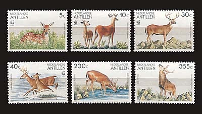 1992 World Wild Life zegels, dieren