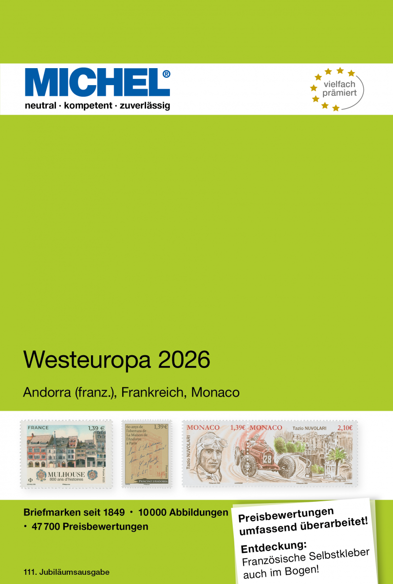Michel West Europa 2026, in kleur, harde kaft deel 3