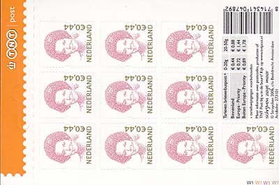 2006 Beatrix Euro, 0,44 10 stuks zelfklevend