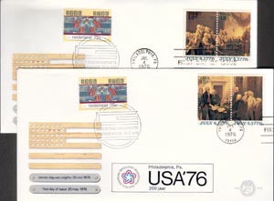 200 jaar USA/Ned fdc.