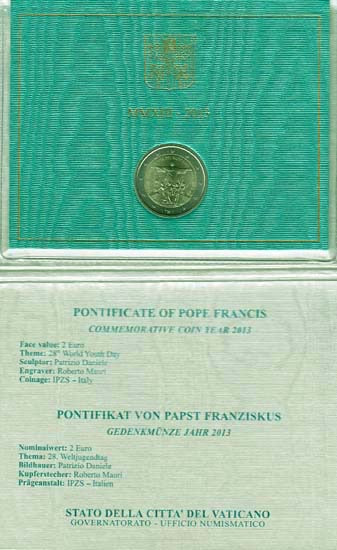 Vaticaan 2 EURO 2013 in mapje
