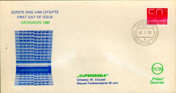 1980 Crouwel zegels, 0,50 gulden