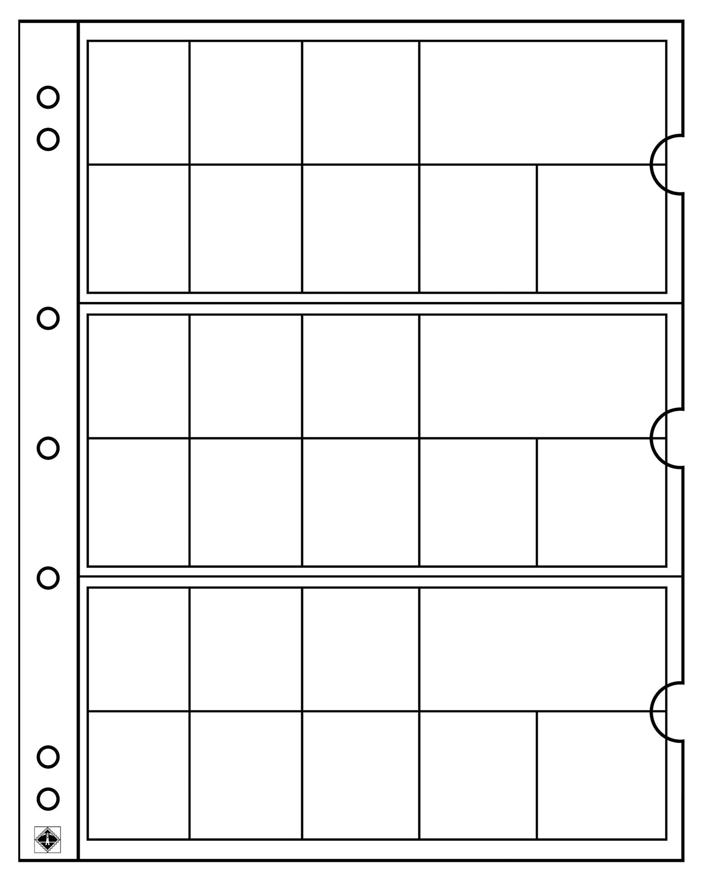 Numis Muntbladen populair, per 5 stuks incl. schutblad, NH24