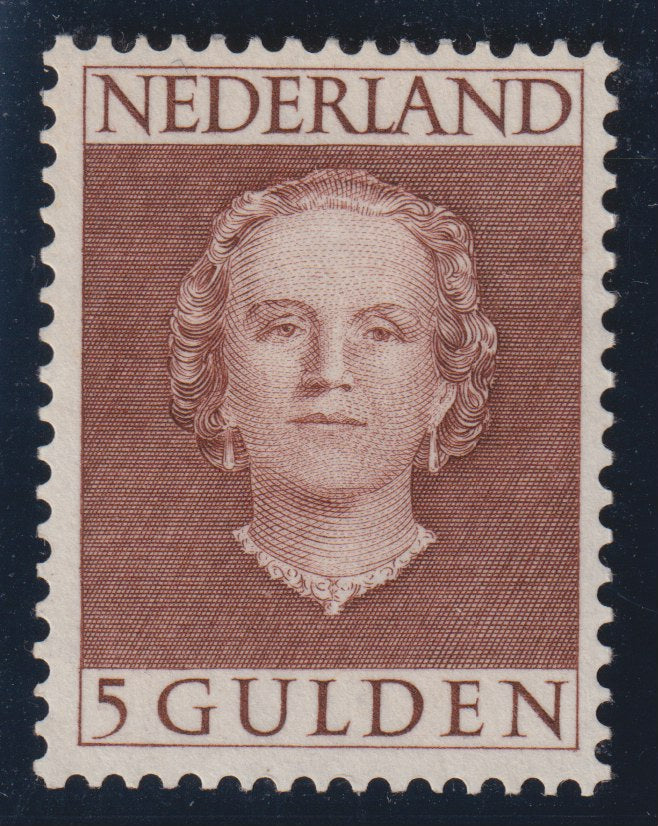 1949 KONINGIN JULIANA en face , 5 Gulden postfris
