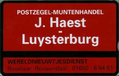 Postzegel-/muntenhandel J. Haest