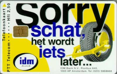 IDM Bank, sorry schat het wordt...