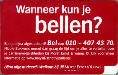 Moret Ernst & Young, wanneer kun...