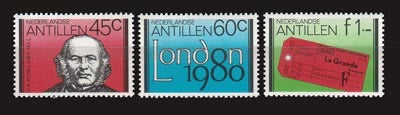 1980 Zegels Rowland Hill uit blok