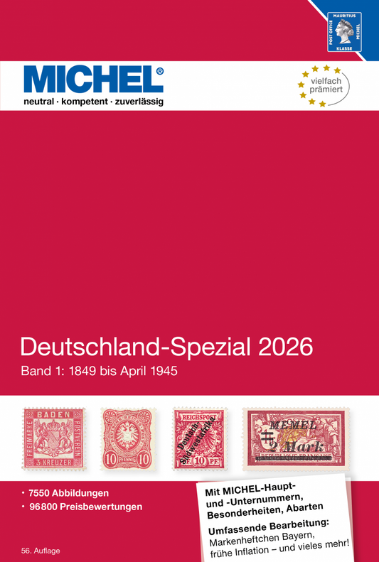 Michel Duitsland SPECIAAL deel 1, 1849 tot 1945, in kleur 2026