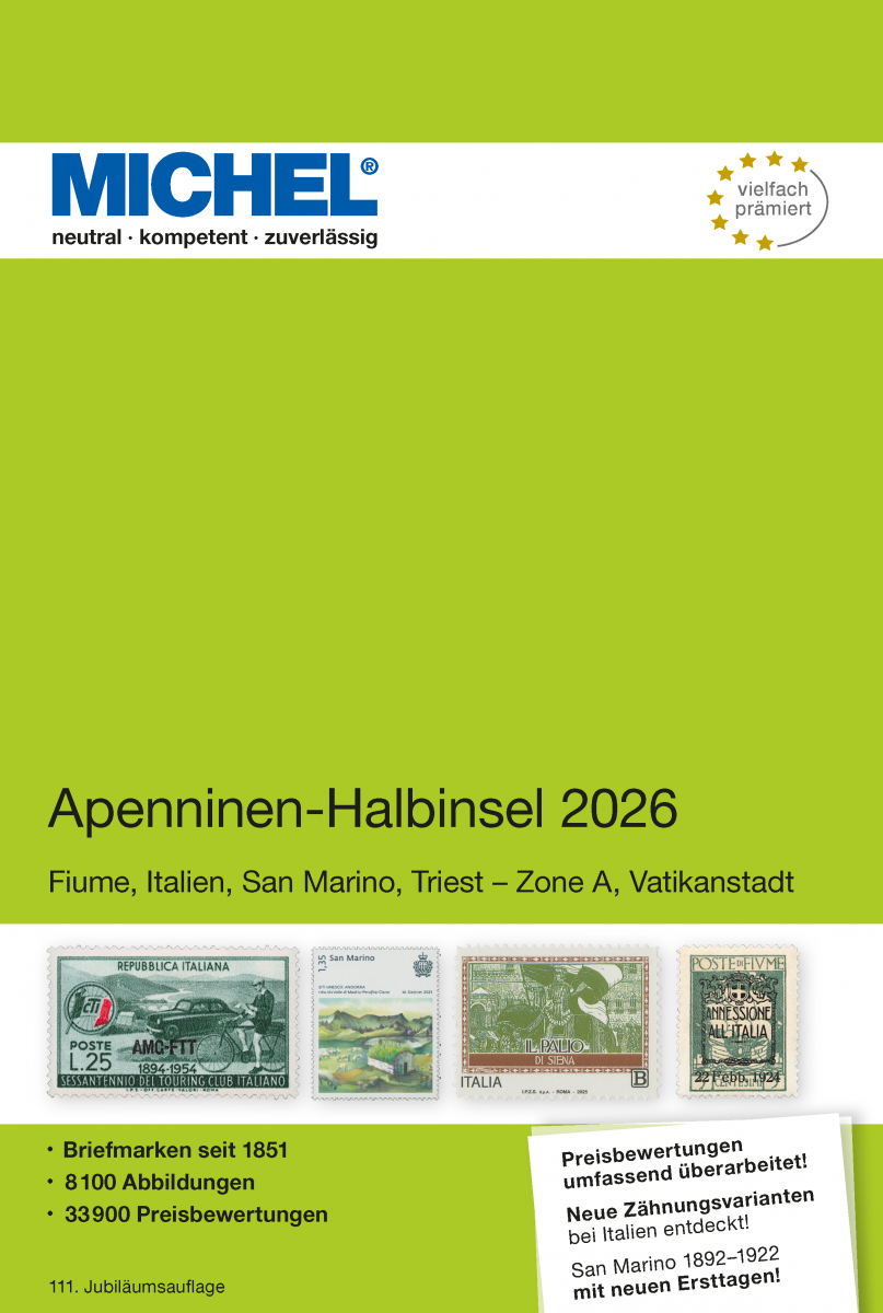 Michel Italie, S.Marino, Vaticaan 2026, in kleur , deel 5
