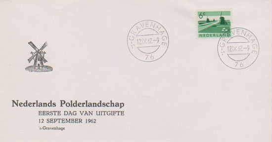 1962 Polder met molens, 6c