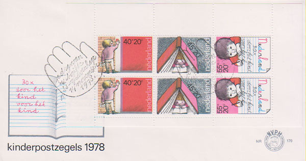 Nederland E 170 met bloc en plaatfout 1171P