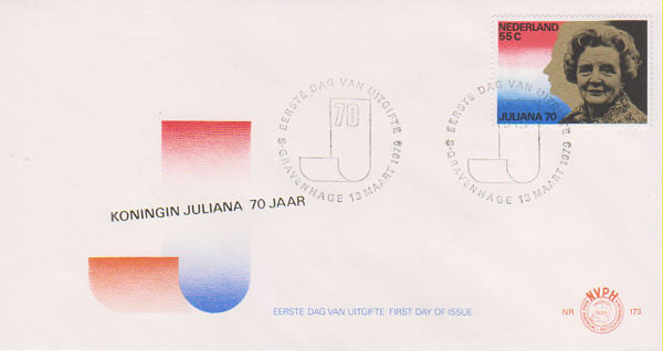 Nederland E 173 verschoven goud opdruk
