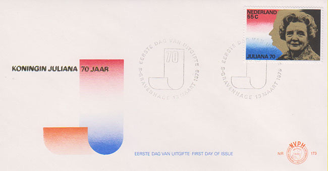 Nederland E 173 met dubbele goudopdruk