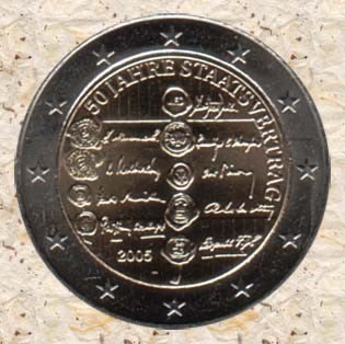 Oostenrijk 2005 unc, 50 jaar staatsverdrag