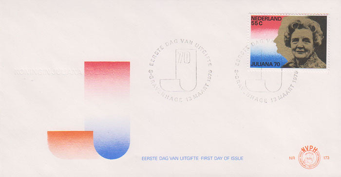 Nederland E 173 weggevallen kleur goud