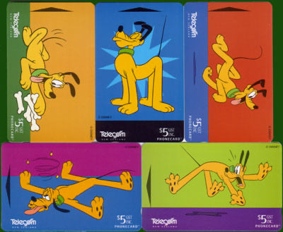 N-Zeeland, Mickey's friends- Pluto, 5 stuks ongebruikt