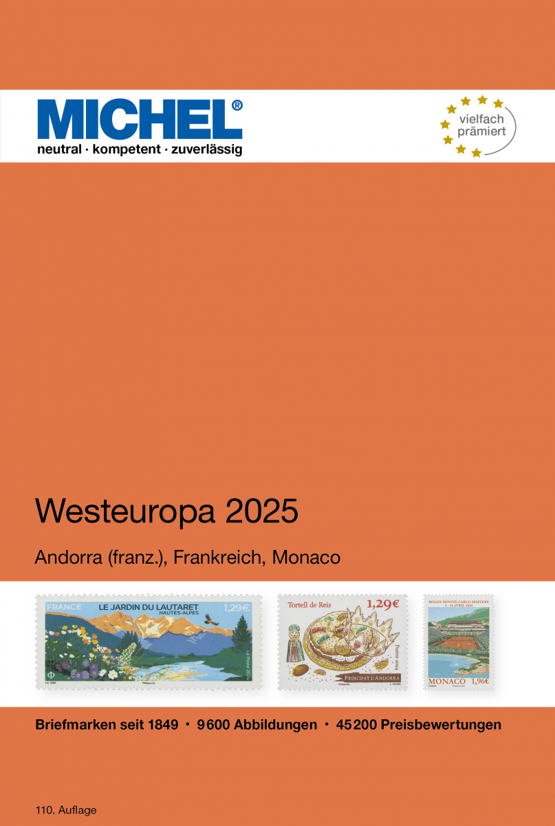 Michel West Europa 2025, in kleur, harde kaft deel 3
