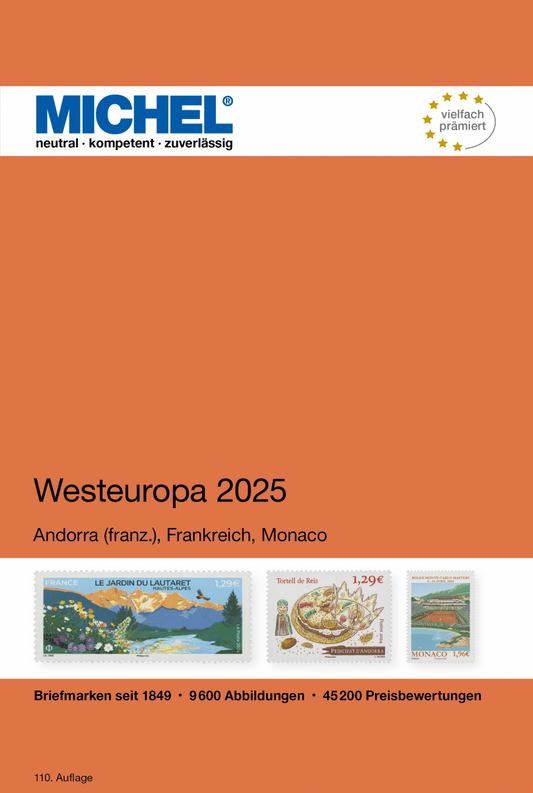 Michel West Europa 2025, in kleur, harde kaft deel 3