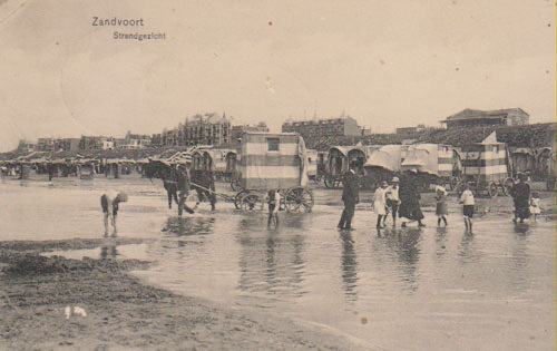 Zandvoort strandgezicht met paardenkoets