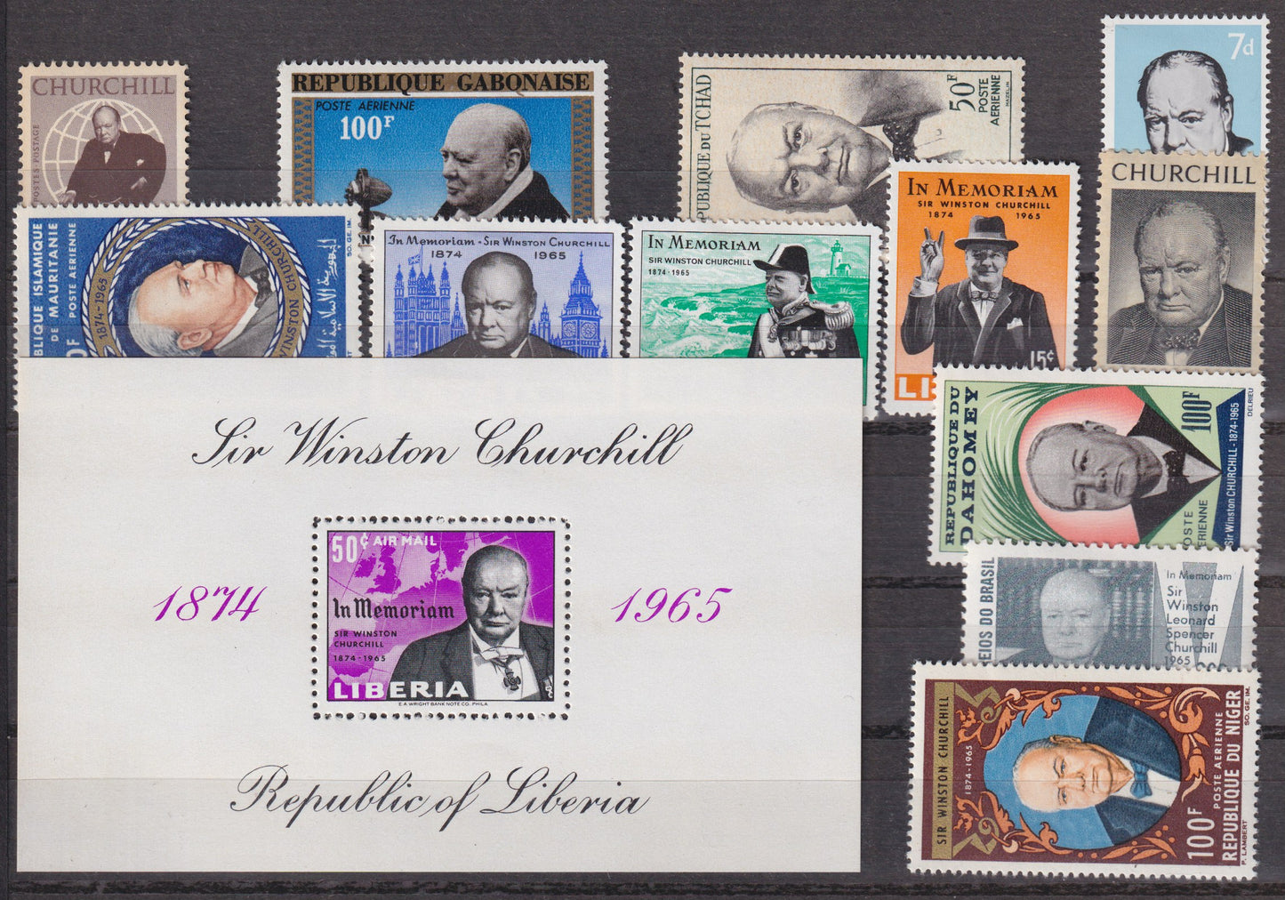 Churchill, diverse landen ongebruikt.