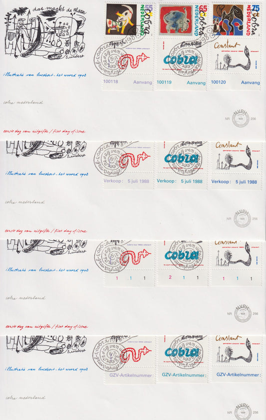 1988 Complete set van 7 COBRA covers met verschillende TABS....