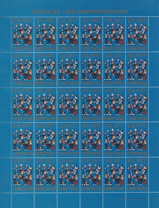 Far Oer,Kerstvel 1977 postfris