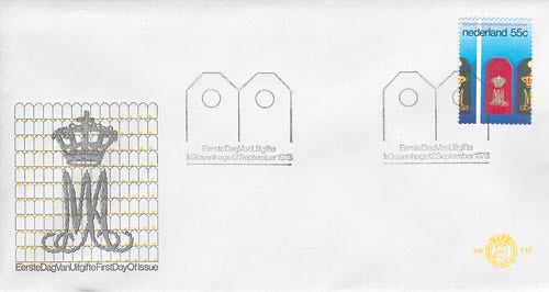 FDC Nederland E168, KMA, opdruk verschoven