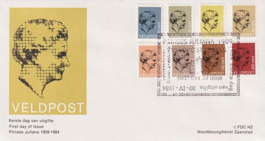1984 VELDPOST eerstedagenvelop met 8 zegels,,,