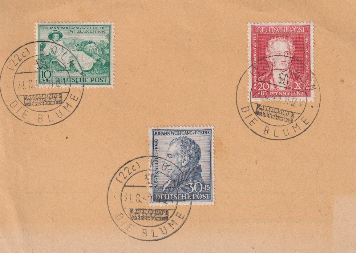 Duitsland Goethe op briefkaart DIE BLUME