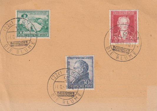 Duitsland Goethe op briefkaart DIE BLUME