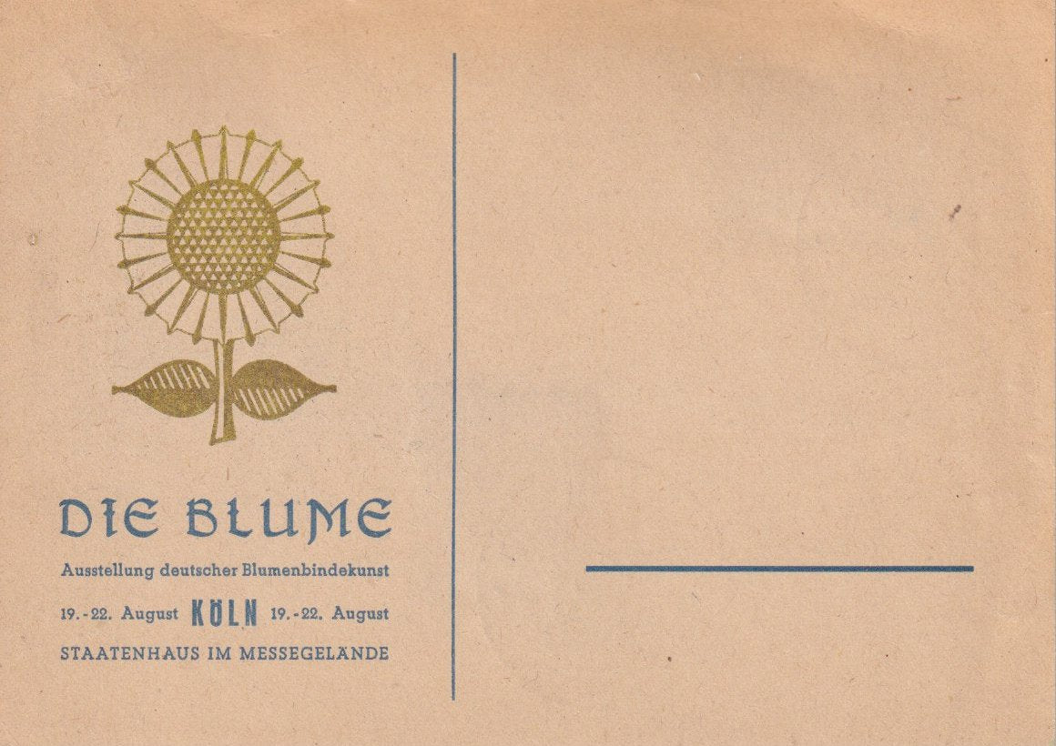 Duitsland Goethe op briefkaart DIE BLUME