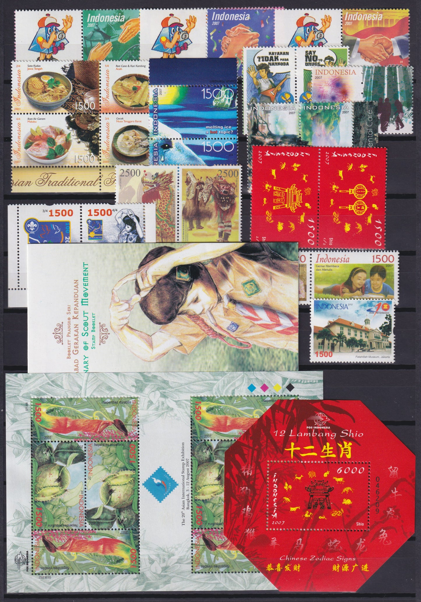 2007/2008 Indonesie series/blocs postfris