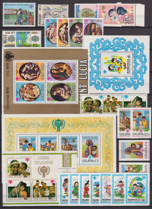 Jaar van het Kind 1979, kaveltje postfrisse zegels en blocs