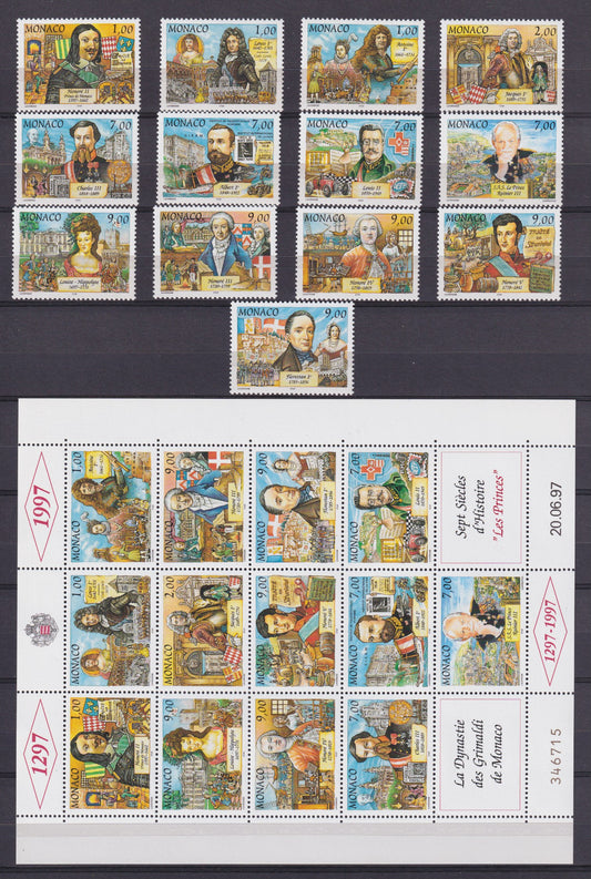 1997 Monaco met bloc Postfris