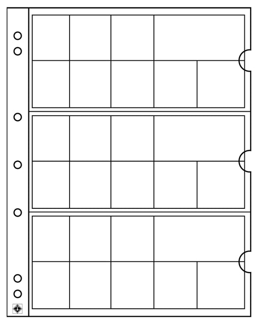 Numis Muntbladen populair, per 5 stuks incl. schutblad, NH24