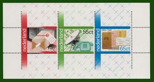 1981 100 jaar P.T.T.-diensten (blok)