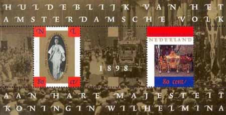 1998 100 jaar Inhuldiging en Gouden Koets (blok)