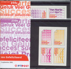 2001	Zegels uit boekje 'Feliciteren' (PB 71)