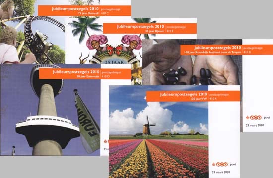 2010 Jubileum Postzegels, 5x