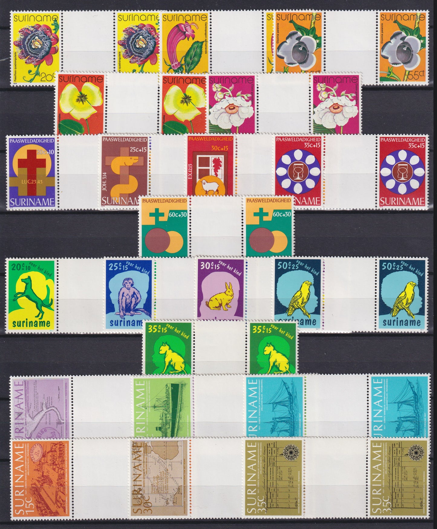 SURINAME gutterpairs postfris, AANBIEDING