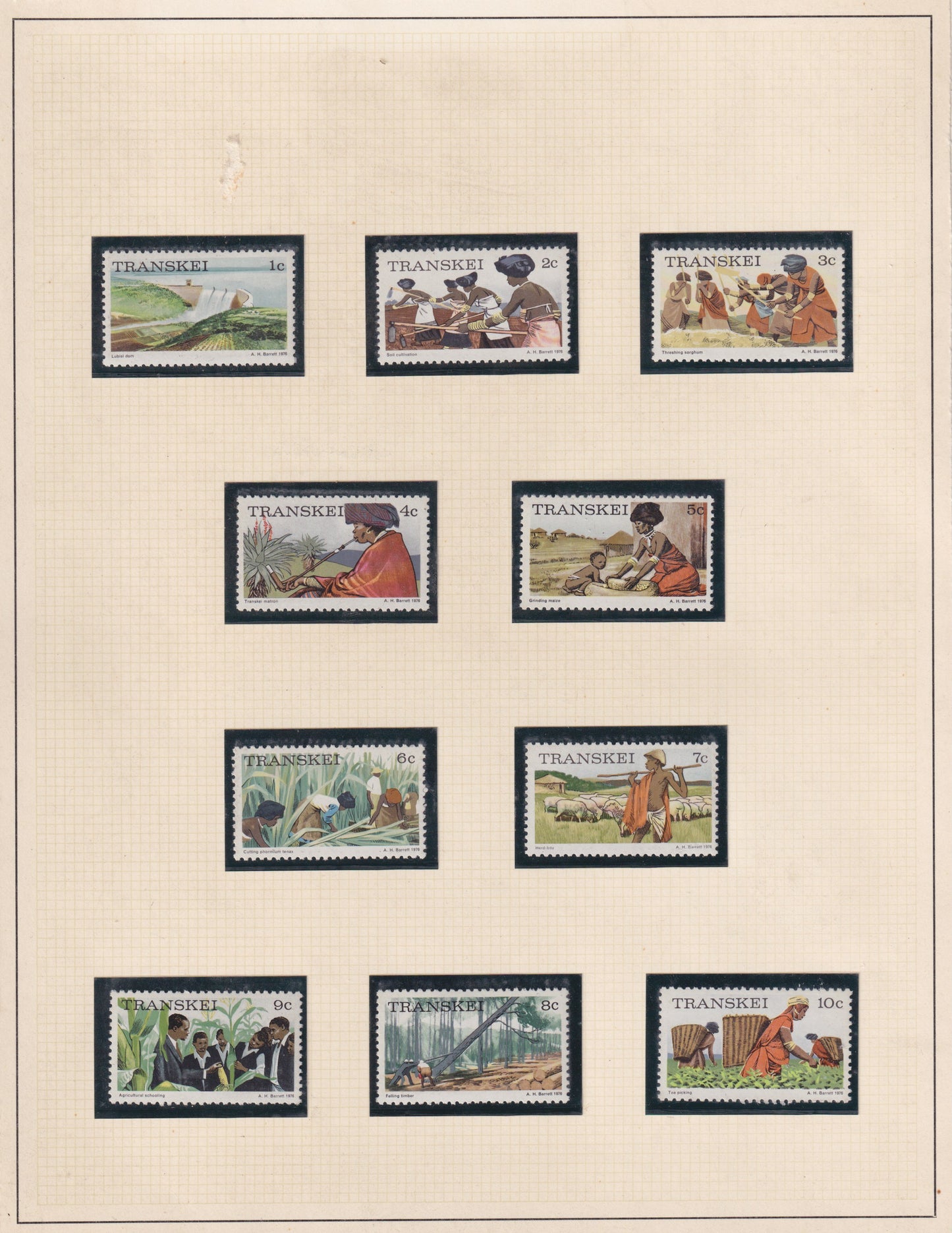 Transkei, 21 postfrisse zegels van dit zuidafrikaanse land