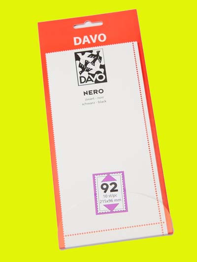 Davo Nero N92, 215 x 96 mm - Click Image to Close