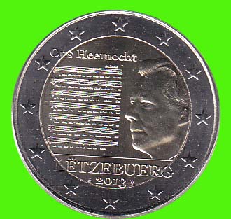 Luxemburg 2013 unc, Volkslied - Click Image to Close