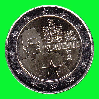 Slovenie 2011. 2 EURO unc, Franc Rozman - Click Image to Close