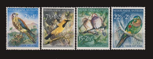 1958 Kinderzegels, vogels - Klik op de afbeelding om het venster te sluiten