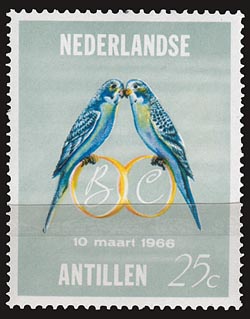 1966 Huwelijkszegel, vogels - Click Image to Close