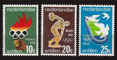 1968 Olympiade zegels - Klik op de afbeelding om het venster te sluiten